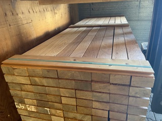 Ca. 81x Angelim Pedra Balken Geschaafd, 50x100mm, lengte 250cm